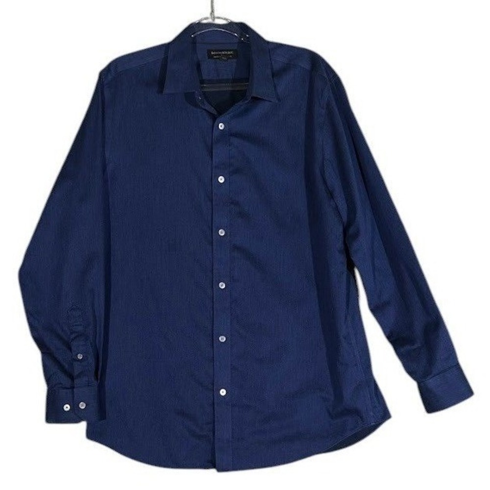 Banana Republic Mens Large Blue Non-Iron Standard Fit Button Down Shirt
